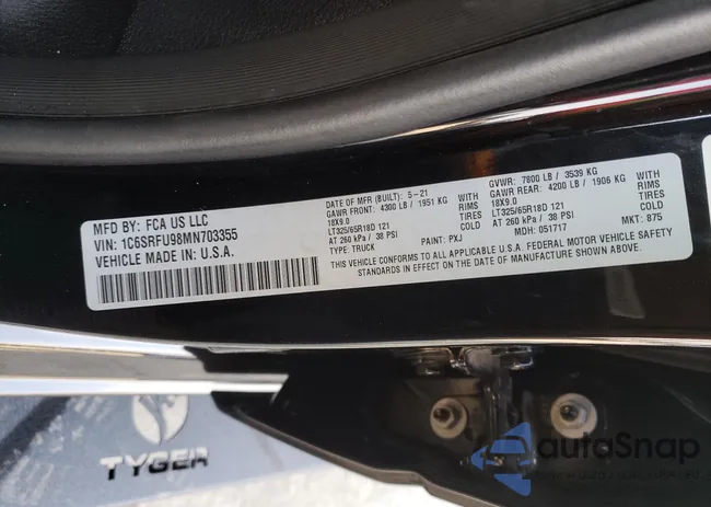 1C6SRFU98MN703355: 43050764