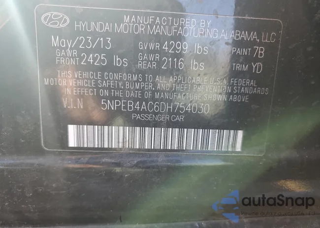 5NPEB4AC6DH754030: 44198804