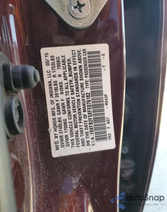 19XFB2F5XFE076182: 44425164