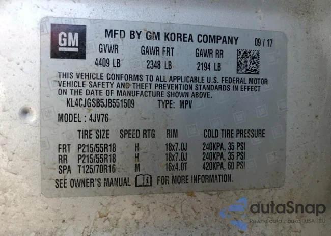 KL4CJGSB5JB551509: 43694504