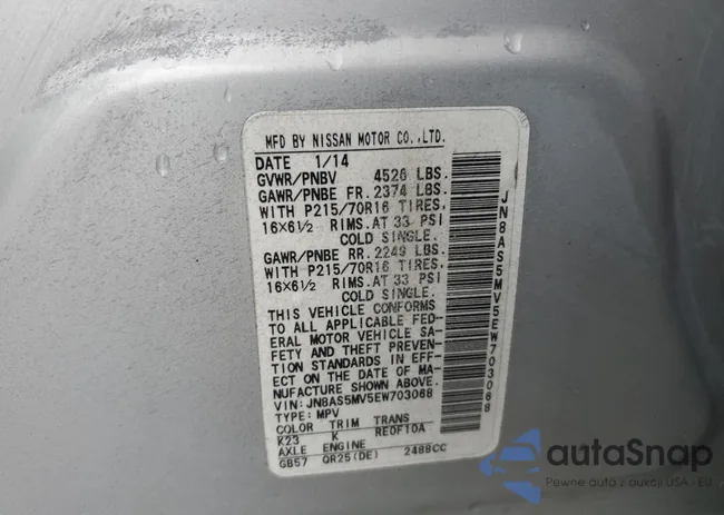 JN8AS5MV5EW703068: 44173234