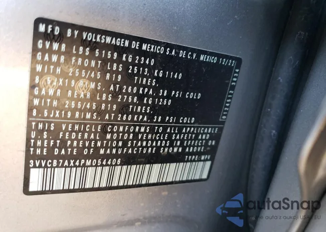 3VVCB7AX4PM054406: 44539884