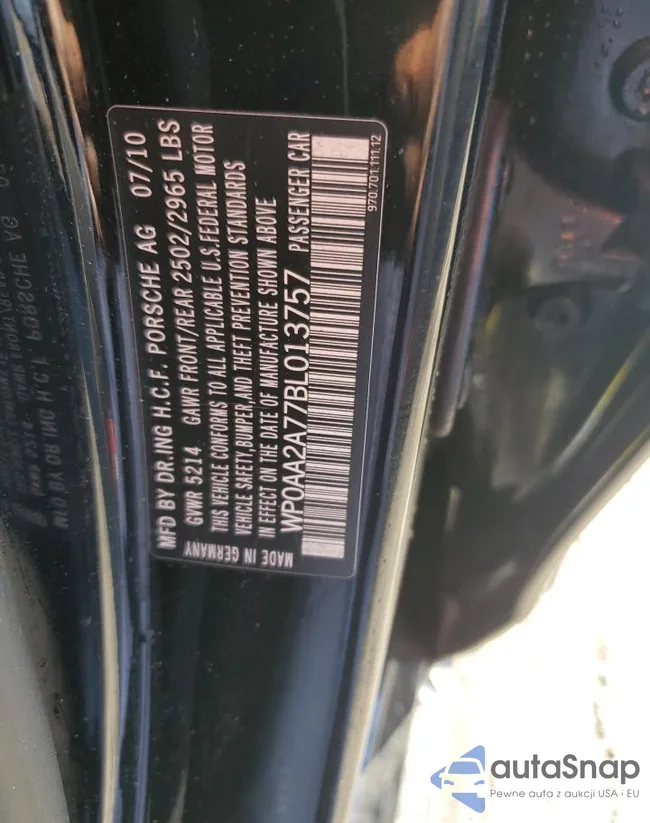 WP0AA2A77BL013757: 41945904