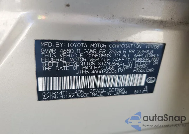 JTHBJ46G872006191: 42864874