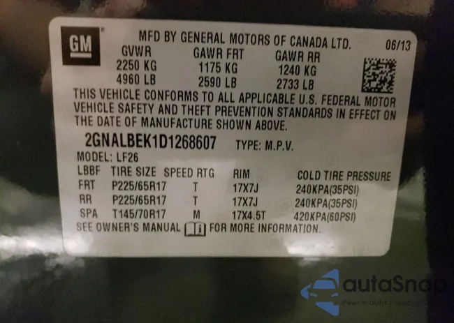 2GNALBEK1D1268607: 40445774