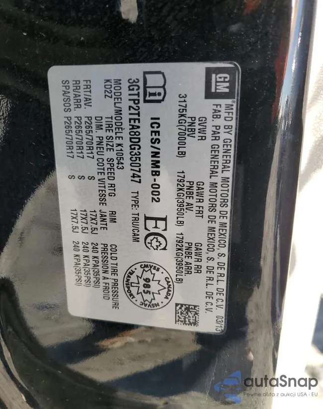 3GTP2TEA8DG350747: 42059954