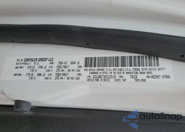 3C6JR6DTXEG125101: 44355824