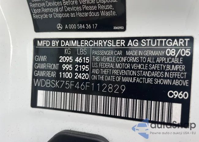 WDBSK75F46F112829: 43887954