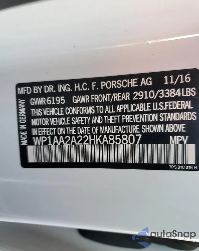 WP1AA2A22HKA85807: 42662324