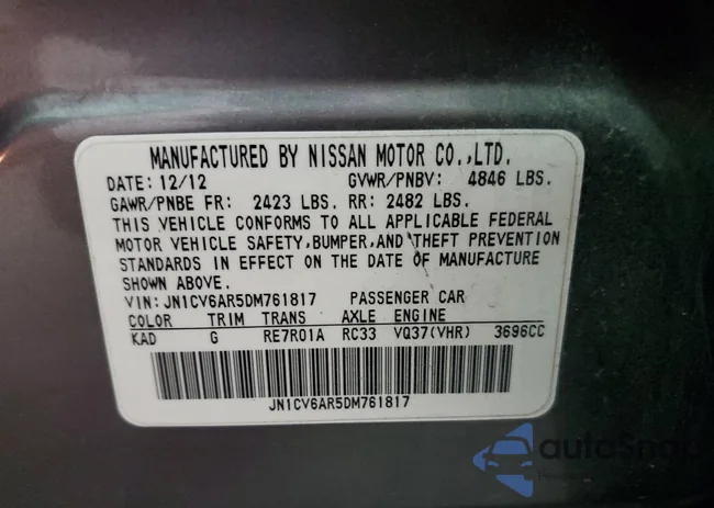 JN1CV6AR5DM761817: 43395384