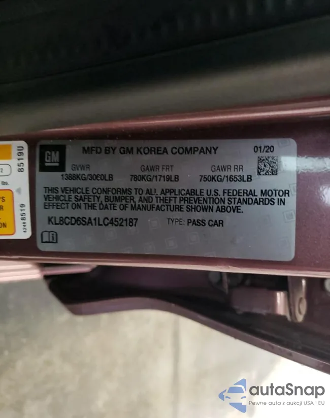 KL8CD6SA1LC452187: 49050284