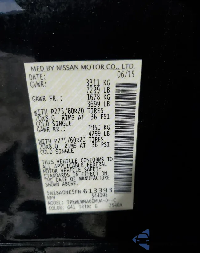 5N1BA0NE5FN613393: 46009744