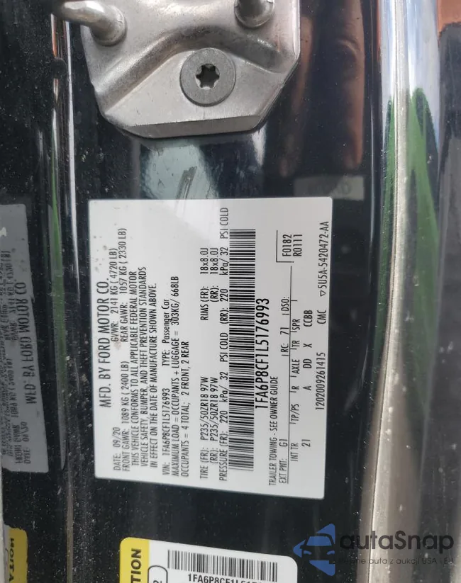 1FA6P8CF1L5176993: 45737034