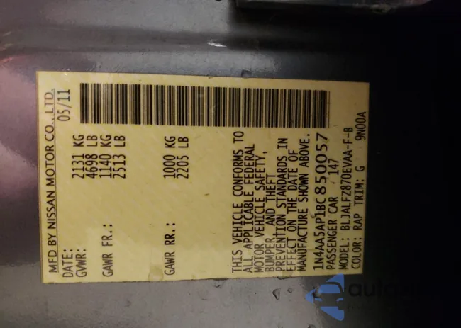 1N4AA5AP1BC850057: 47232744