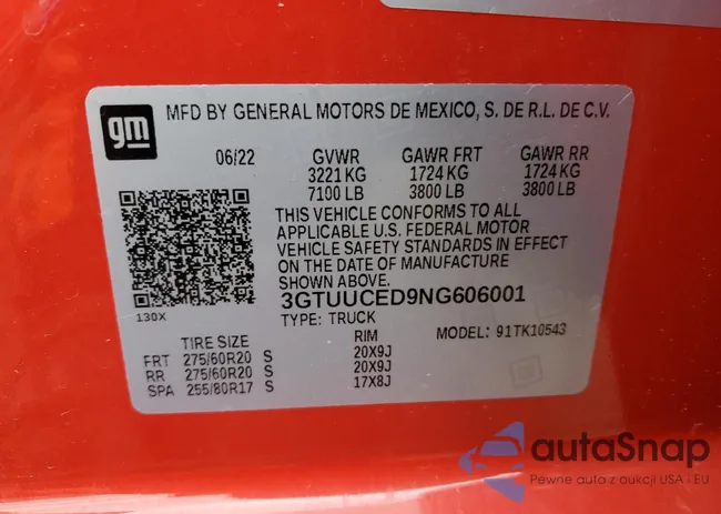 3GTUUCED9NG606001: 48235964