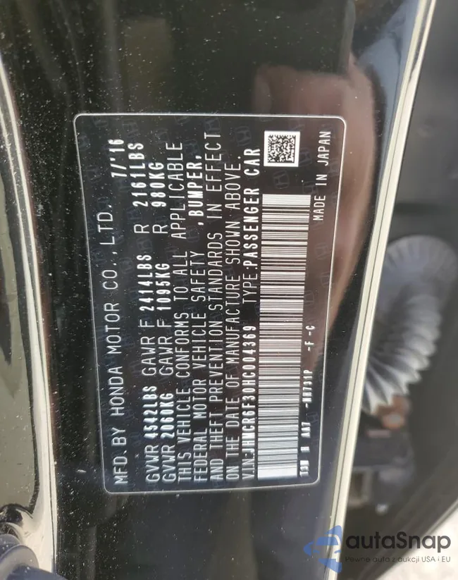 JHMCR6F30HC004369: 48433394