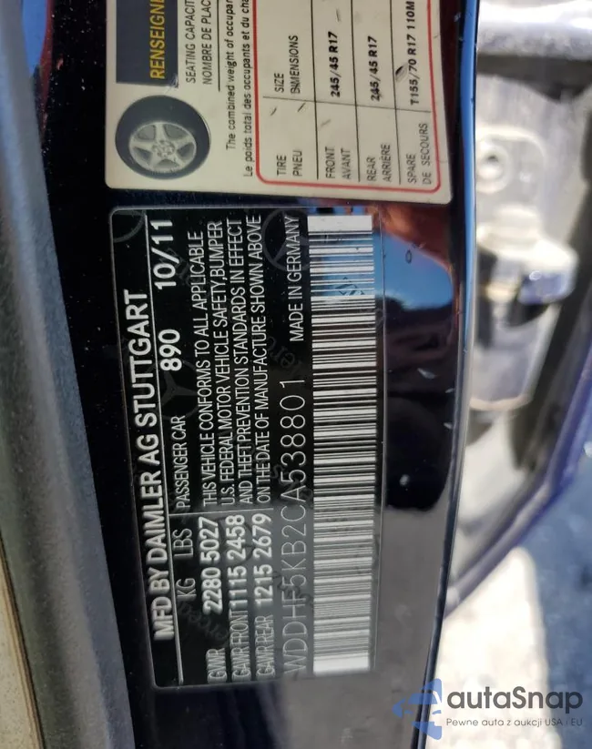 WDDHF5KB2CA538801: 46483074