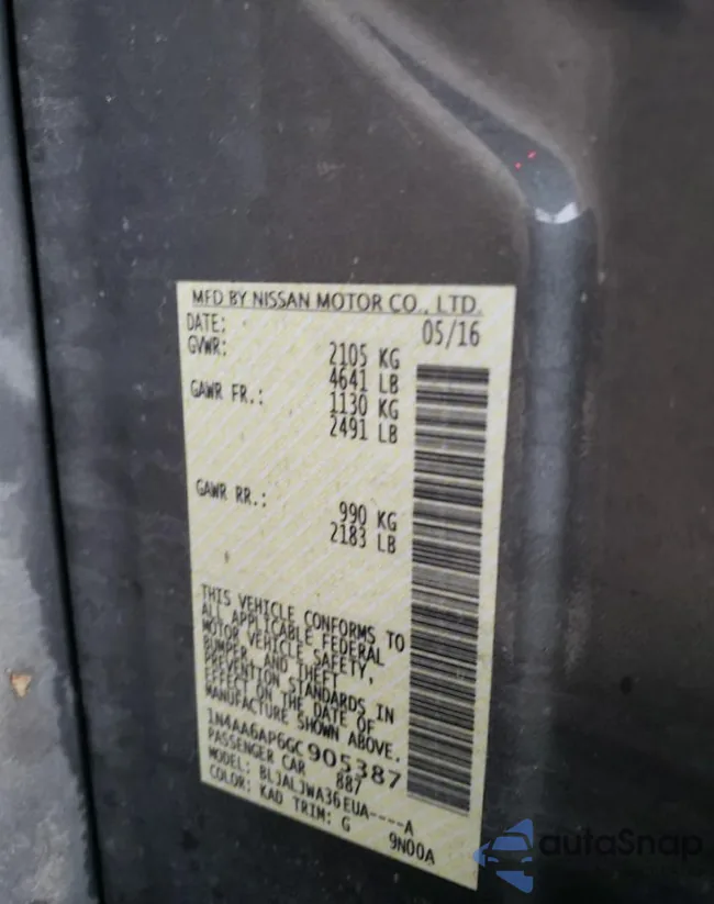 1N4AA6AP6GC905387: 45535604