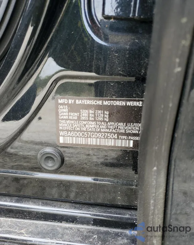 WBA6D0C57GD927504: 48094274