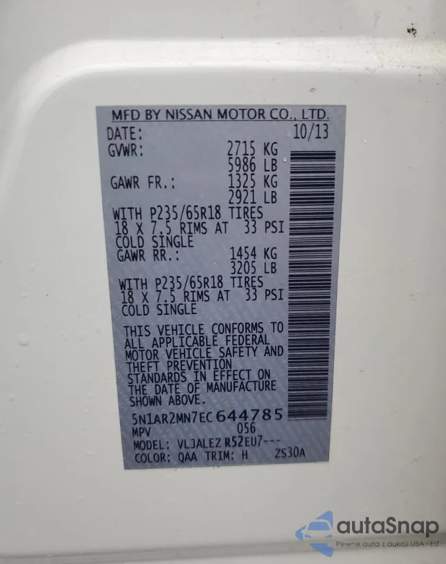 5N1AR2MN7EC644785: 45298394