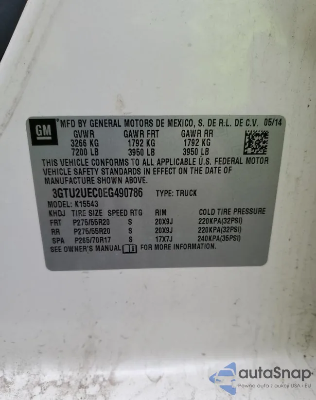 3GTU2UEC0EG490786: 48642294