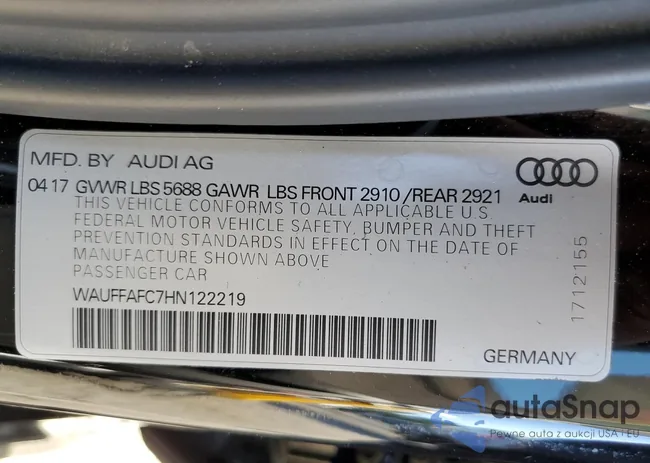 WAUFFAFC7HN122219: 47346334