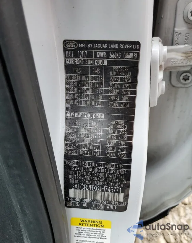 SALCR2RX6JH746771: 46033134