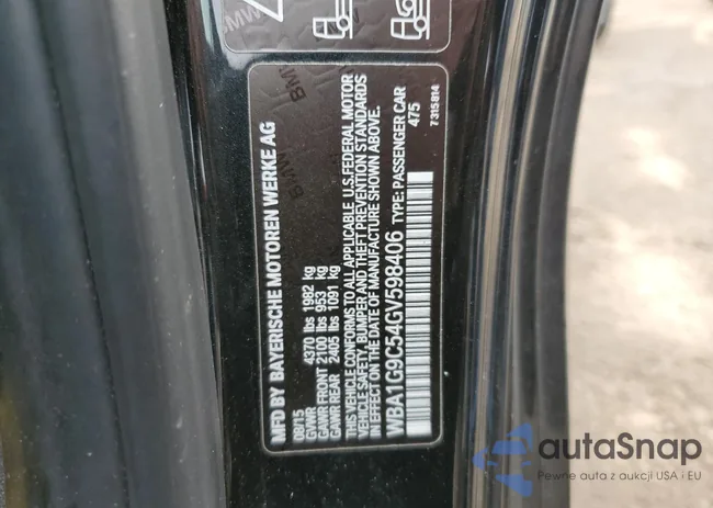 WBA1G9C54GV598406: 47473664