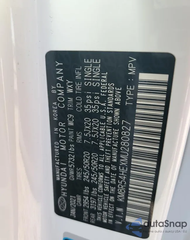 KM8R54HEXMU280827: 48782724