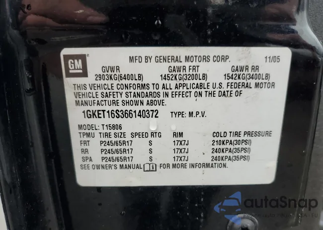 1GKET16S366140372: 45197254