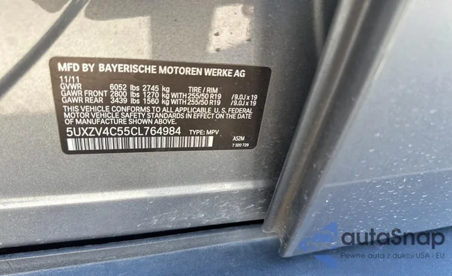 5UXZV4C55CL764984: 46892314