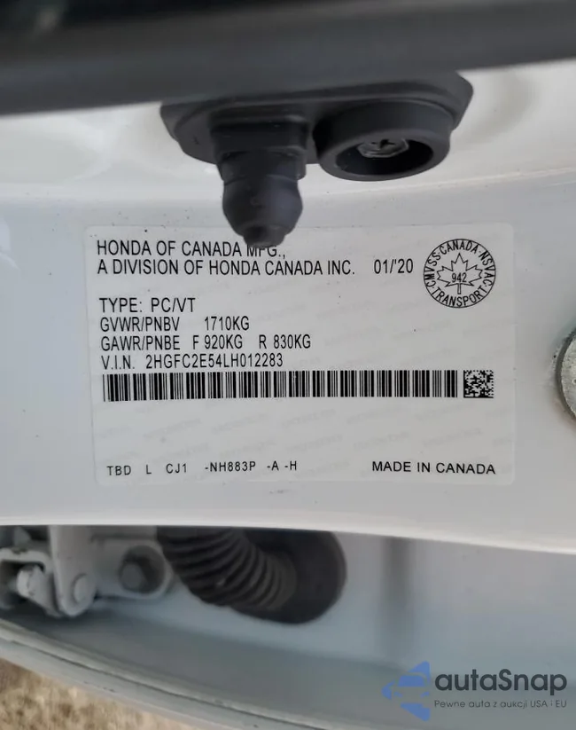 2HGFC2E54LH012283: 49626264