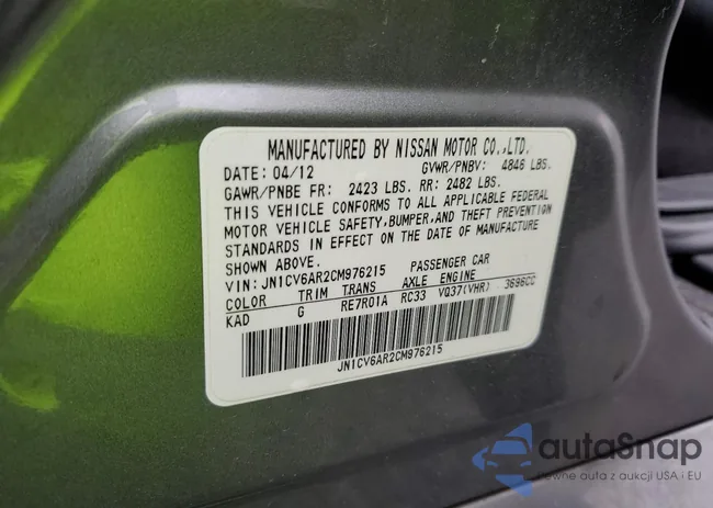 JN1CV6AR2CM976215: 49201014