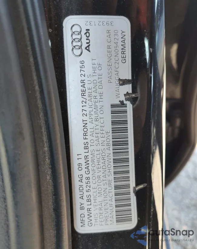 WAUGGAFC2CN054230: 52379684