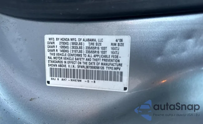 5FNRL38706B096126: 49466784