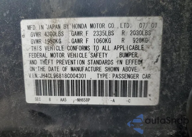 JH4CL96818C004301: 49534524