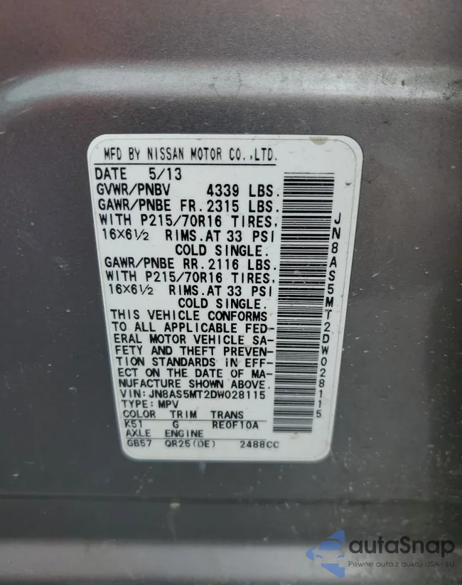 JN8AS5MT2DW028115: 50629354