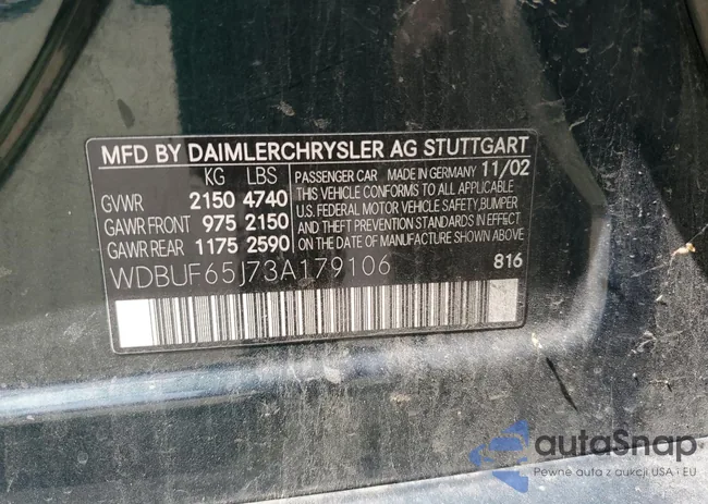 WDBUF65J73A179106: 52394174