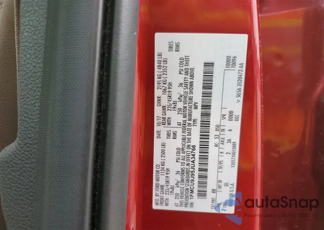 1FMCU9J95JUA34766: 50273574