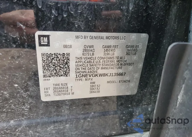 1GNEVGKW8KJ135667: 48829664