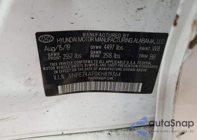 5NPE24AF0KH819364: 51671394