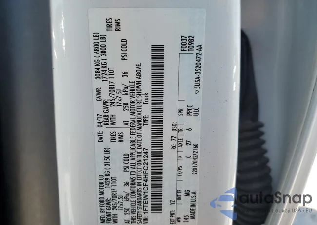 1FTEW1CF4HFC21247: 50512184