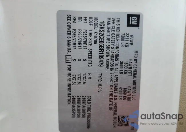 1GKS2CE06BR109479: 52266864