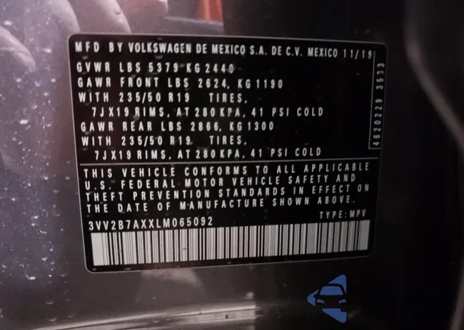 3VV2B7AXXLM065092: 50676914