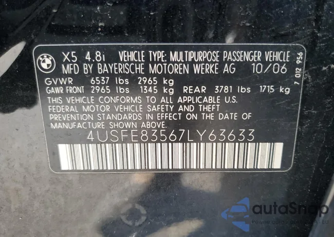 4USFE83567LY63633: 50459424