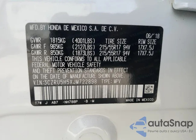 3CZRU5H5XJM722898: 49326034