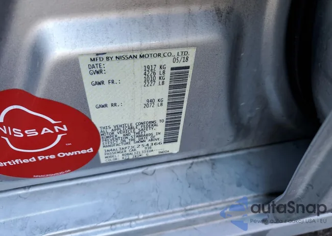 1N4AL3AP7JC254366: 47891074