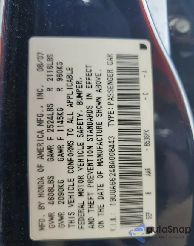 19UUA66248A008443: 51744884