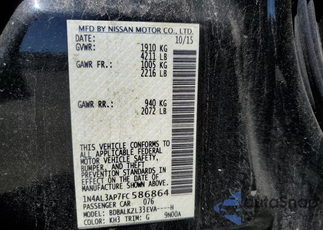 1N4AL3AP7FC586864: 52400444