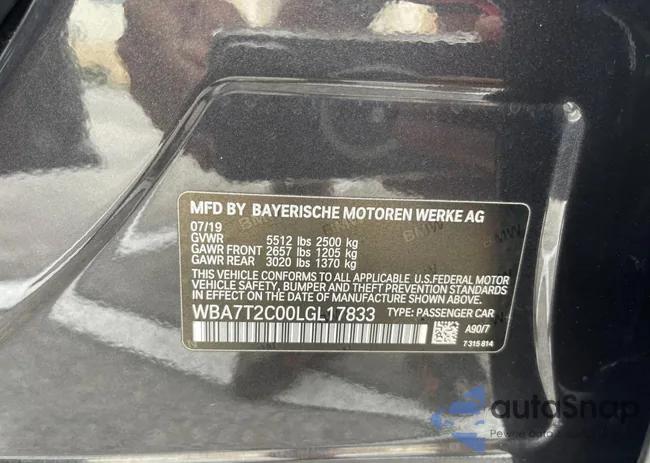 WBA7T2C00LGL17833: 52778294